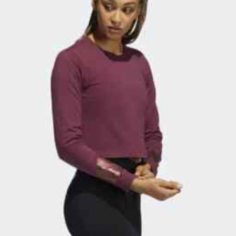 NWT Adidas Women's Crop Long Sleeve Tee Top